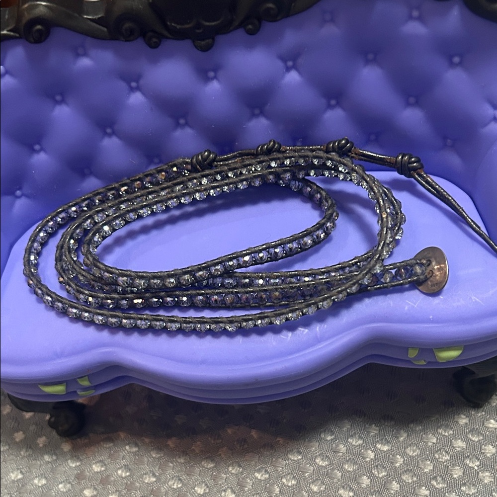 Smoky crystals Wrap Bracelet - Picture 4 of 8